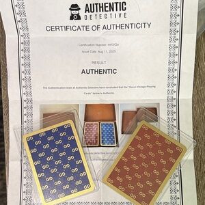 Gucci Vintage Playing Cards - Blue and Red